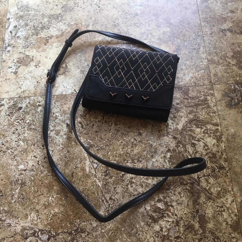 Rose gold and Black Clutch